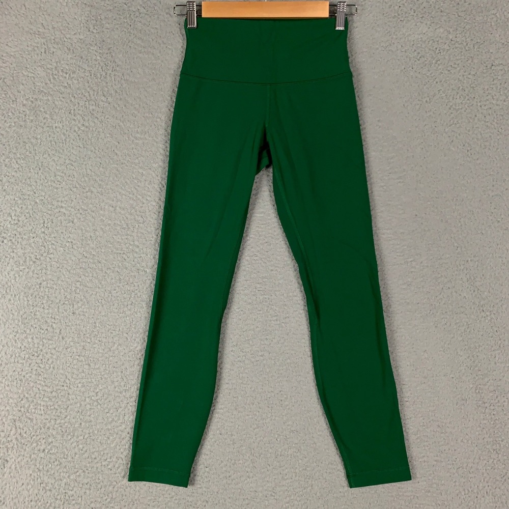 Lululemon InStill High Rise Tight Women's 4 Green Yoga Athletic Gym 24" Crop